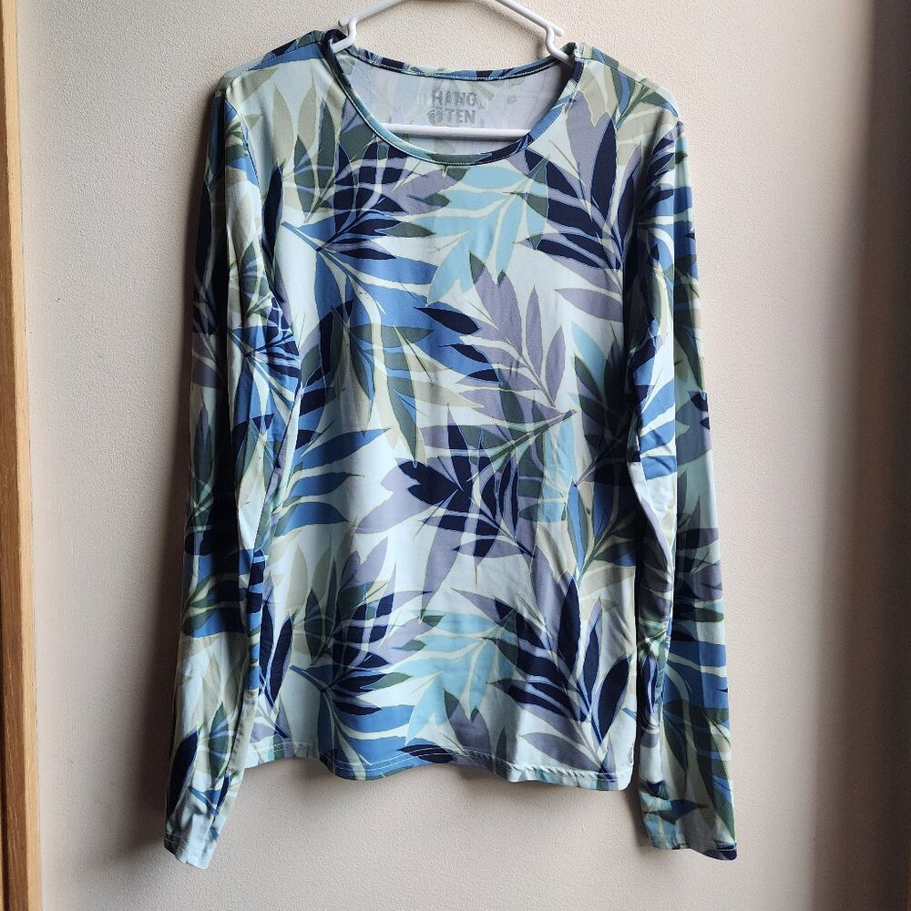 Hang Ten Tropical Print Rash Guard Size XL